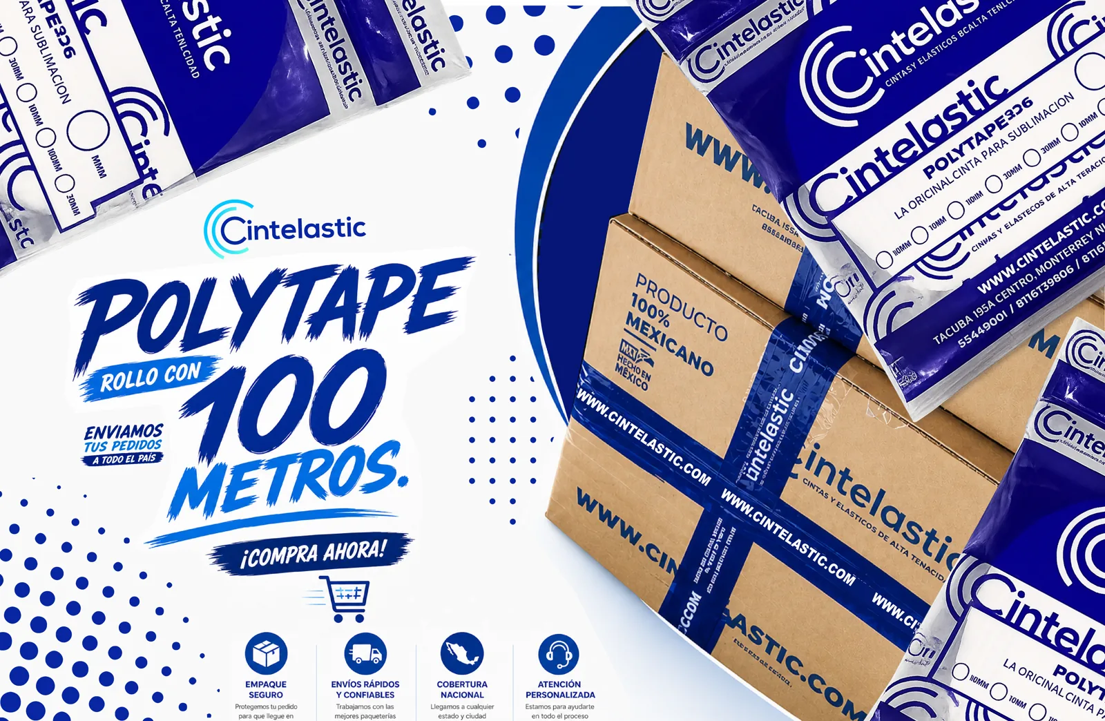 Polytape — Rollo con 100 metros · ¡Compra ahora!